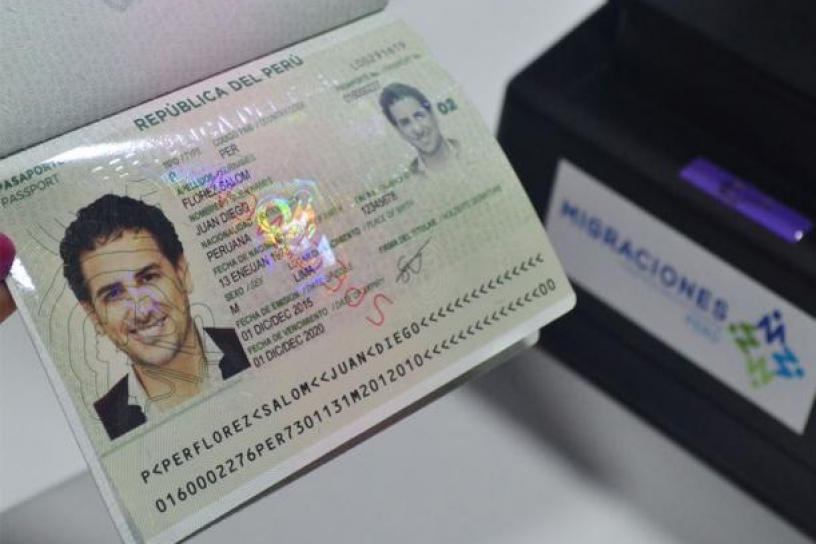 Pasaporte biométrico peruano